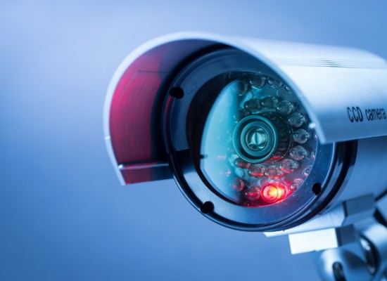 Security CCTV camera in office building